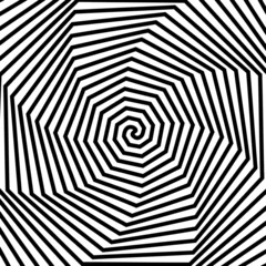 Photo sur Plexiglas Psychédélique Fond hypnotique noir et blanc.