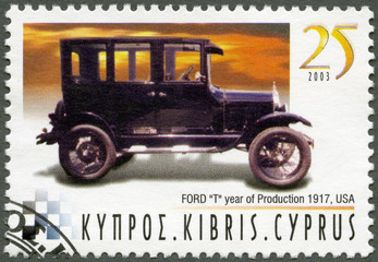 CYPRUS - 2003 : shows Ford Model T, year of production 1917, USA