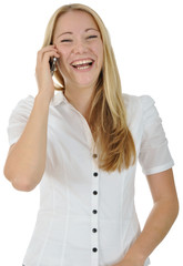 Junge Frau telefoniert