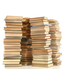 old books isolated on white