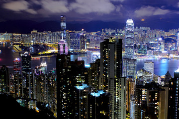 Obraz premium Hong Kong cityscape at night