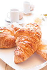 Coffee and Brioches for energetic breakfast