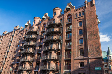 Fototapeta premium Speicherstadt in Hamburg Block Q