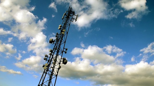 telecommunication tower  view from below