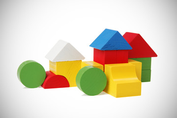 Wooden building blocks