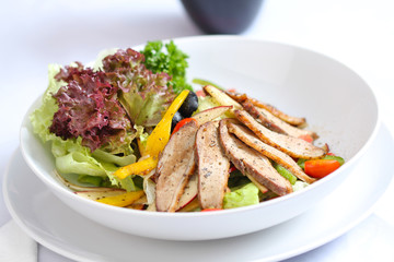 Salad with Smoke cured Duck