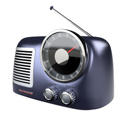 blue metallic retro radio(front up )