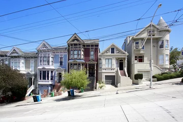 Zelfklevend Fotobehang San Francisco - Rue en Pente © Brad Pict