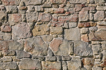 Stone background, wall in the garden