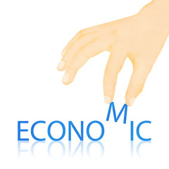 Paper texture ,Hand made economic word