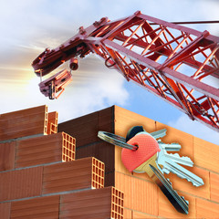 Chantier, mur et clef