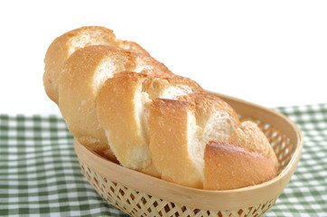 slice bread in basket