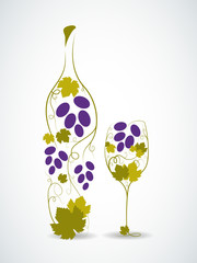 Image of Abstract wine bottle printed on Printed Glass Splashbacks