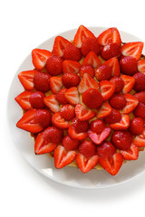 strawberry tart, strawberry flan