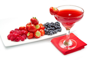 fruit juice with berries