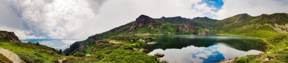 Panorama of a mointain lake