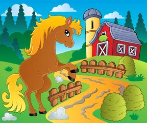Door stickers Pony Horse theme image 4