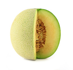 cantaloupe melon isolate on white background