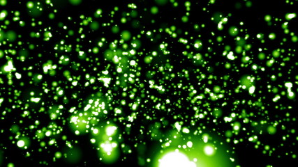 Atom particles in 3D space animation