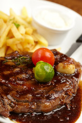 steak with French Fries