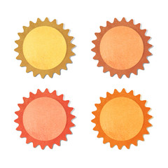 Paper texture,Sun recycled paper on white background