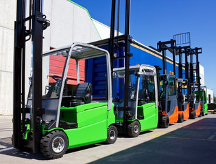 New fork lifters in warehouse