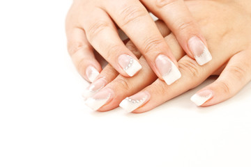 Beautiful female fingernails