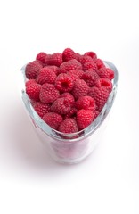 raspberries in cups