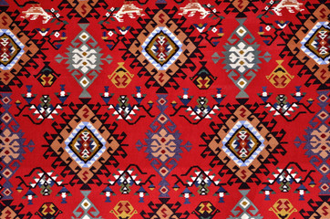 Traditional woolen rug from Bulgaria