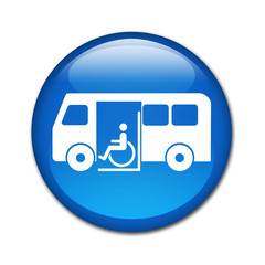 Boton brillante autobus para minusvalidos