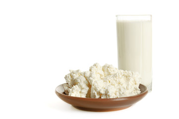 Cottage cheese and milk