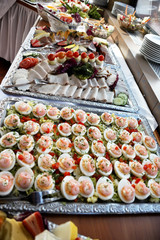 Platte bei einem klaten Buffet