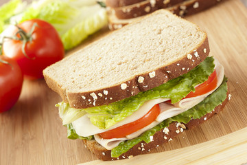 Fresh Homemade Turkey Sandwich