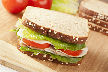 Fresh Homemade Turkey Sandwich