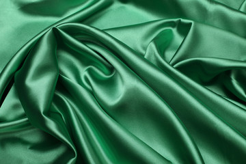 Obraz premium green silk fabric background