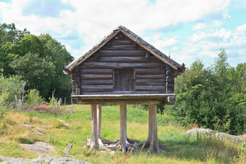 Traditional wooden hut, Skansen, Stockholm