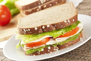 Fresh Homemade Turkey Sandwich