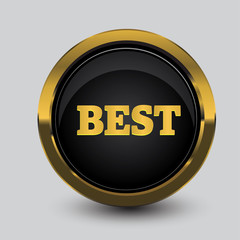 Gold best button with black