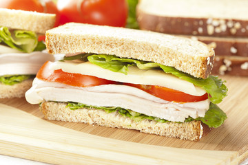 Fresh Homemade Turkey Sandwich