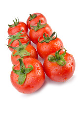 Fresh tomatoes isolated on the white