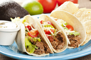 Fresh Homemade Shredded Beef Tacos