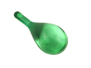 Hair vitamin serum capsule on white background