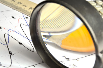 Ruler with pencil