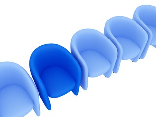 Leather Chairs Isolated on white