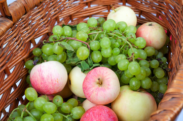 apples and grapes
