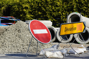 chantier sur voie publique