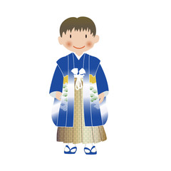 七五三の5歳の男の子