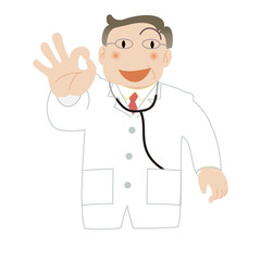 OKサインを出す医師
