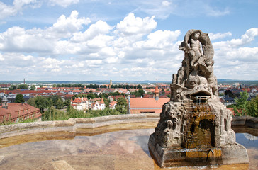 Fototapeta na wymiar Bamberg Fischbrunnen Michelberg
