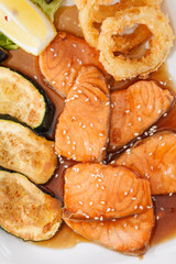 salmon with vegetables